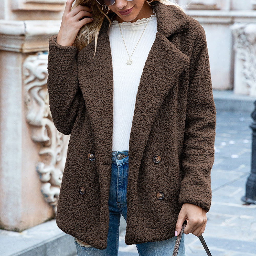 Manteau Femme Style Teddy – Doux, Chaud & Tendance