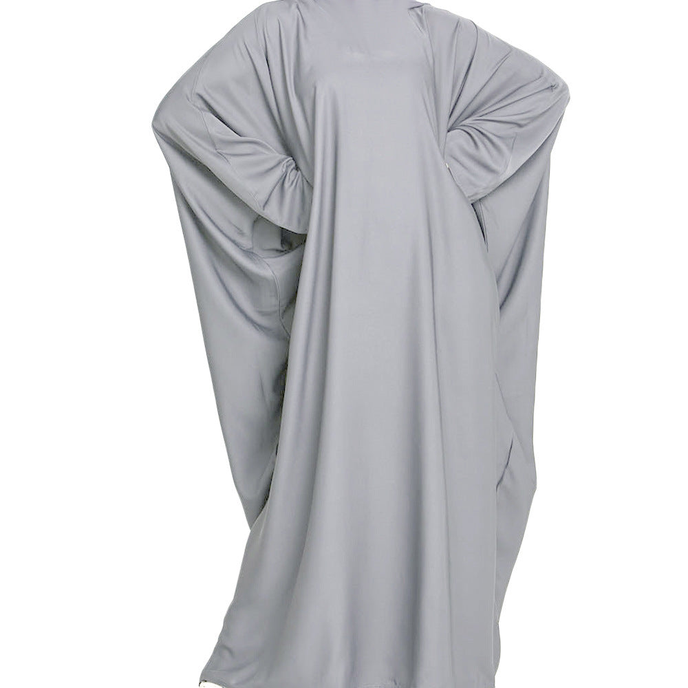 Abaya Papillon Satinée – Magenta Royal | Look Luxe & Fluide