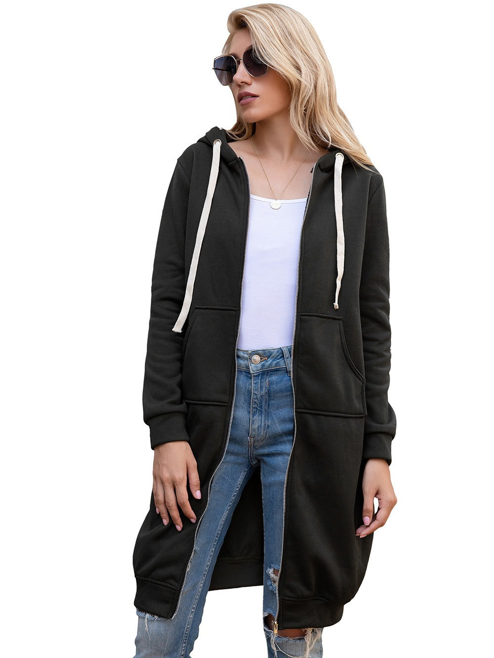Veste Longue à Capuche Femme – Streetwear Chic & Confort