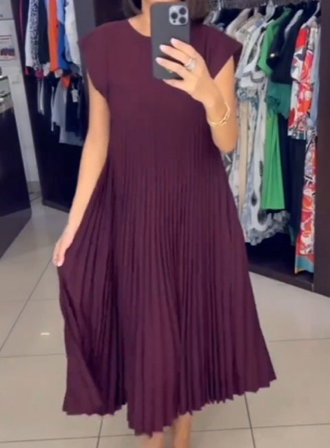 Robe Longue Plissée Élégante – Style Chic & Confort Absolu