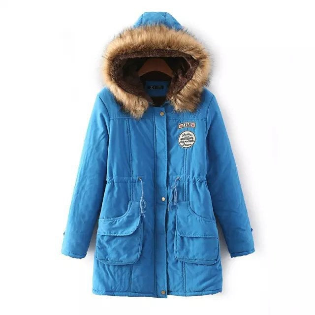 Parka d’Hiver Femme Doublée Polaire | Capuche Fourrure Chaude et Élégante – Disponible en Plusieurs Couleurs