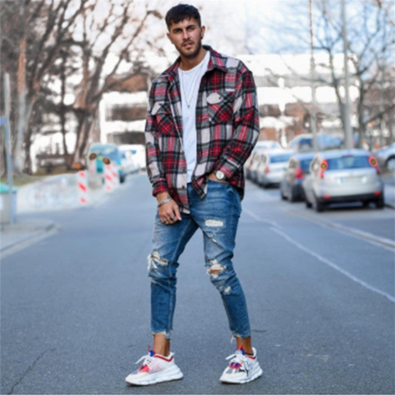 Jean Slim Fit Déchiré – Style Urbain