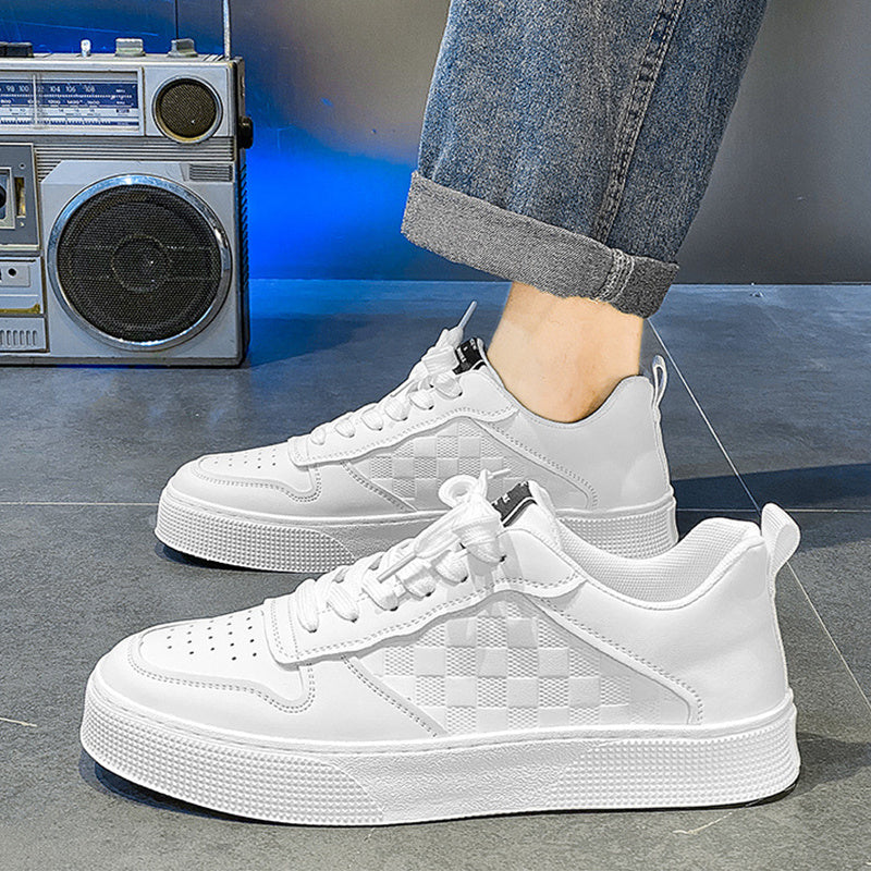 Baskets Blanches Unisex – Sneakers Tendance Confortables – Chaussures Casual Streetwear Homme/Femme