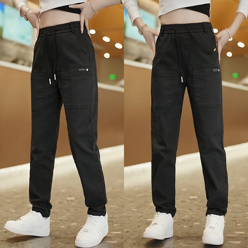 Pantalon Cargo Chic & Confort – Taille Haute, Look Urbain Décontracté Sports Fashion