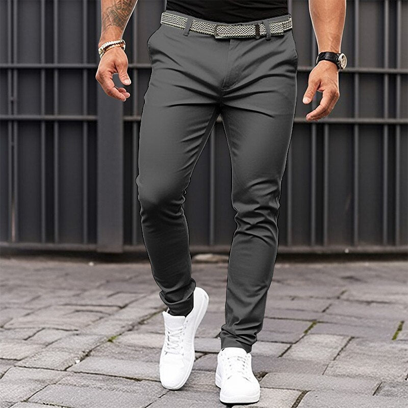 Pantalon Slim Fit Homme – Blanc Élégant
