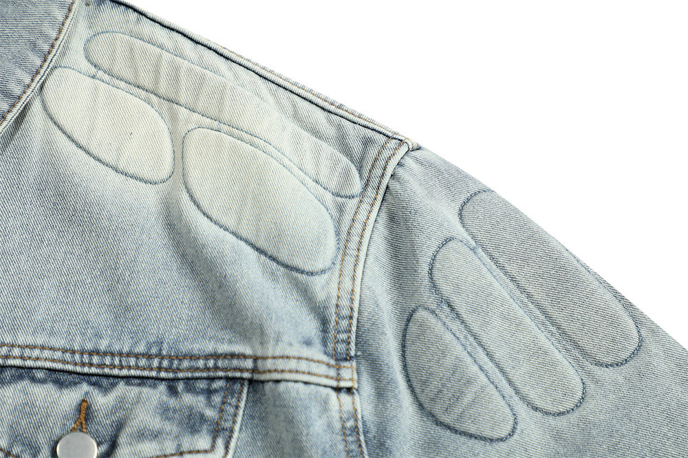 Veste en Jean Délavée Homme – Style Streetwear & Décontracté
