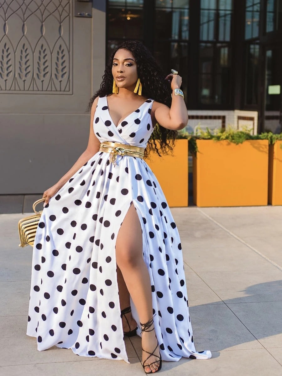 Robe Longue Fendue Femme – "Summer Diva" | Fluide, Sexy & Élégante