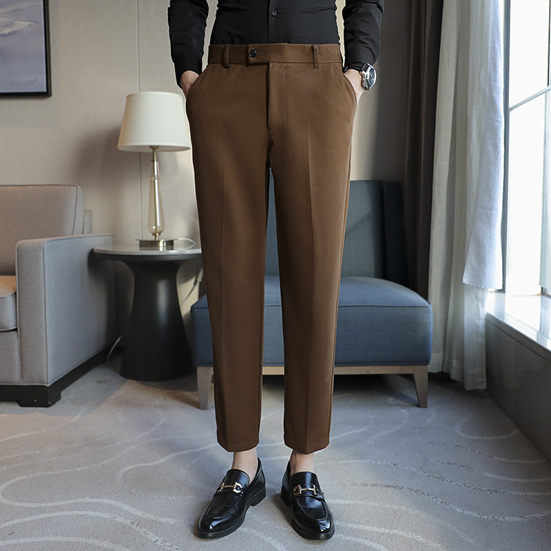 Pantalon Décontracté Homme Chic – Taille Élastique, Coupe Ajustée | Look Tendance Minimaliste
