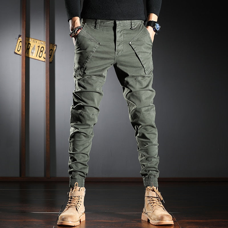 Pantalon Cargo Kaki Homme – Style Militaire Urbain | Coupe Slim Jogger