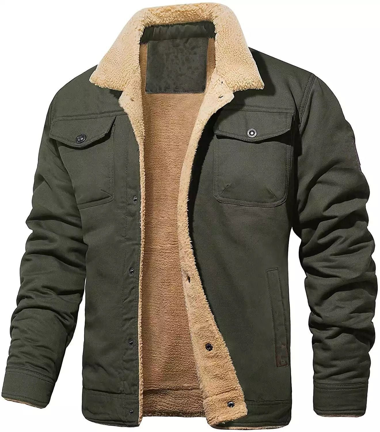 Veste Homme Sherpa – Chaude, Robuste et Stylée pour l’Hiver