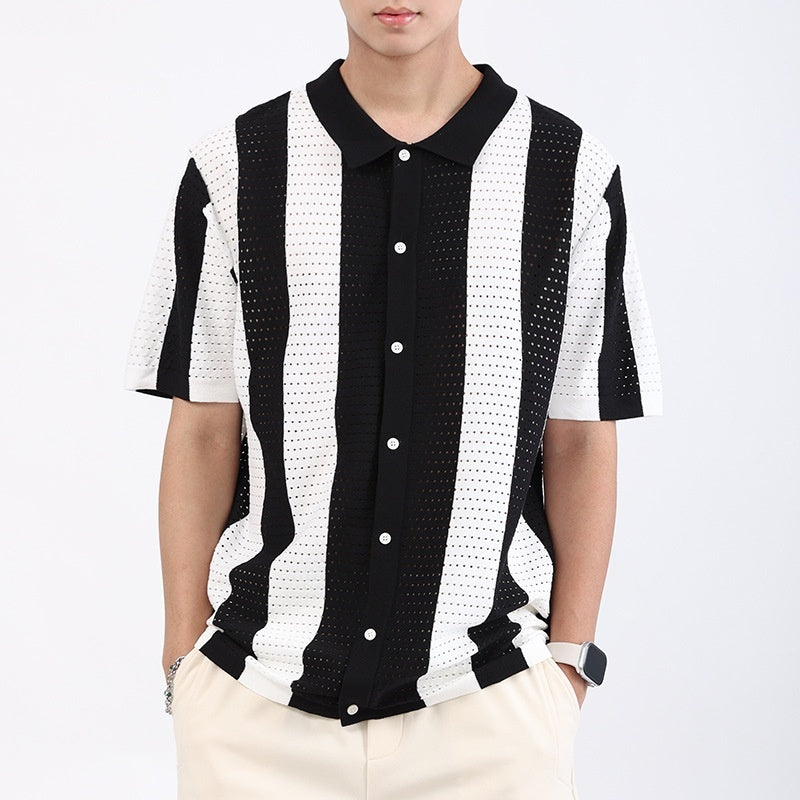 Chemise à Rayures Homme - Élégance Moderne