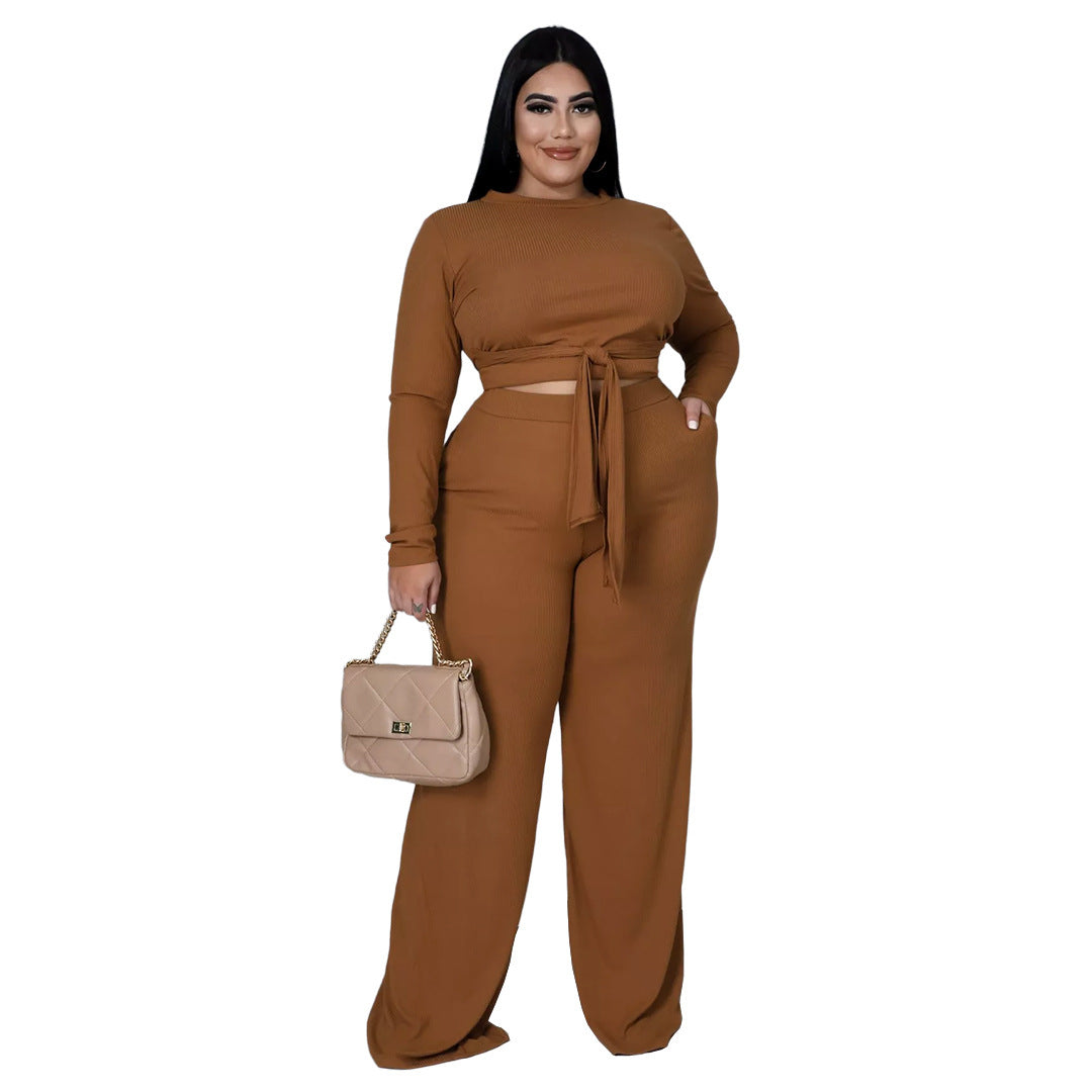 Ensemble lounge côtelé marron – confort chic automne-hiver 2025, look casual premium