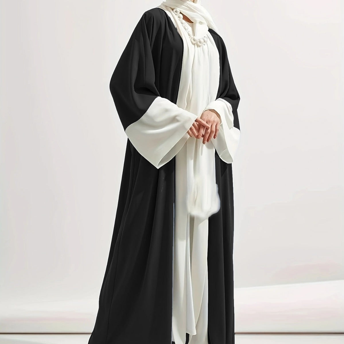 ABAYA ROUGE & BLANC – RAFFINEMENT ET MODERNITÉ