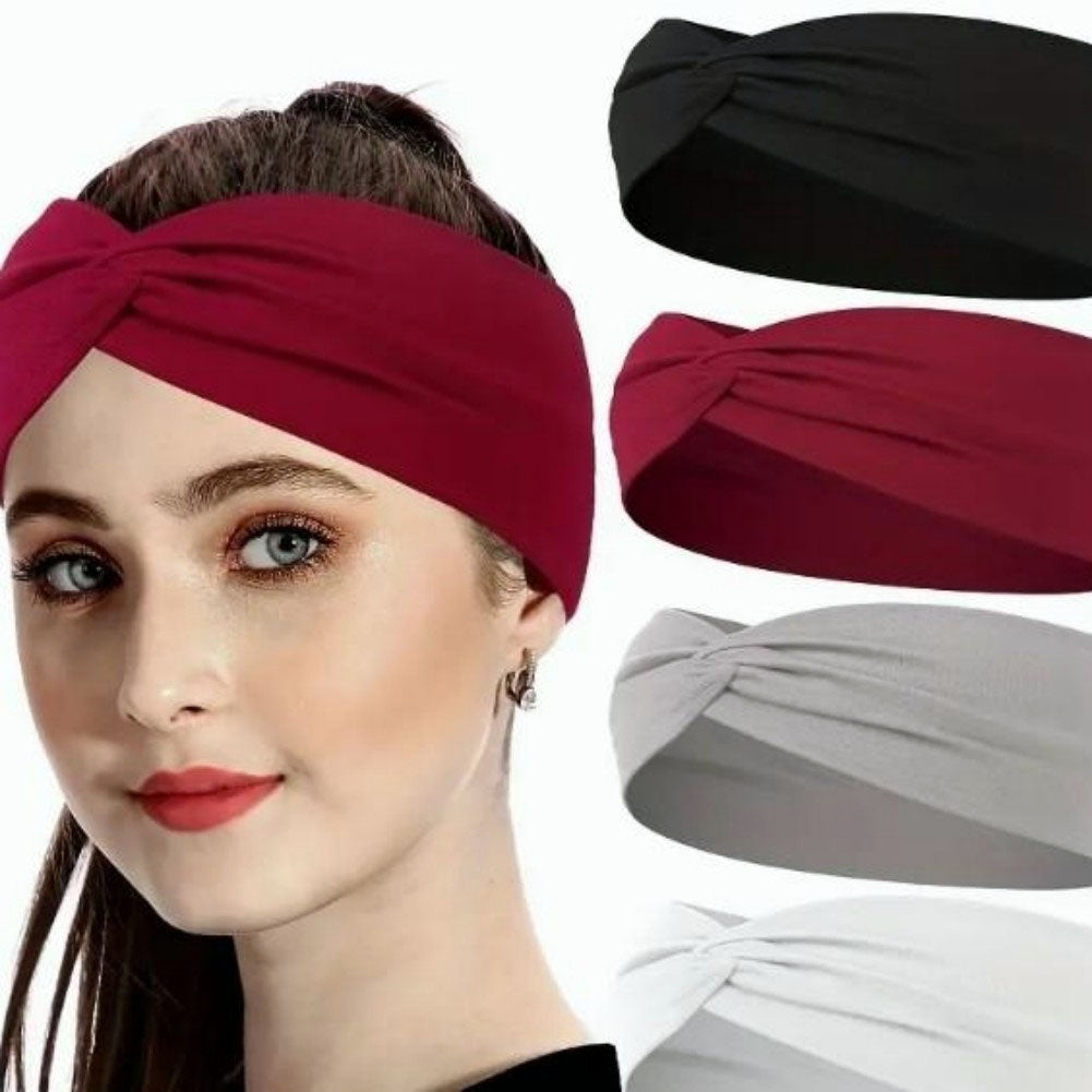 Lot de 5 Bandeaux Élastiques pour Cheveux – Look Sporty & Chic, Yoga, Fitness, Casual