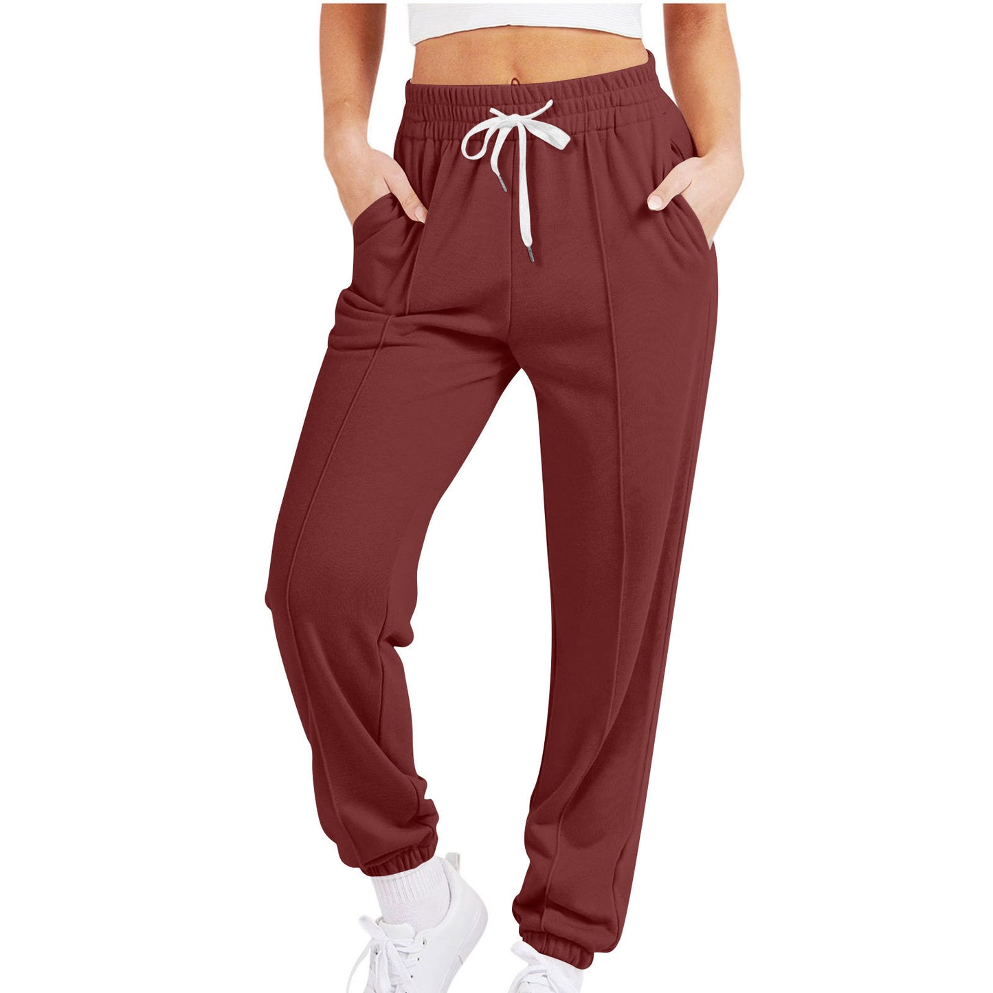 Pantalon Jogger Femme – Taille Élastique & Cordon | Pantalon de Sport Décontracté Streetwear