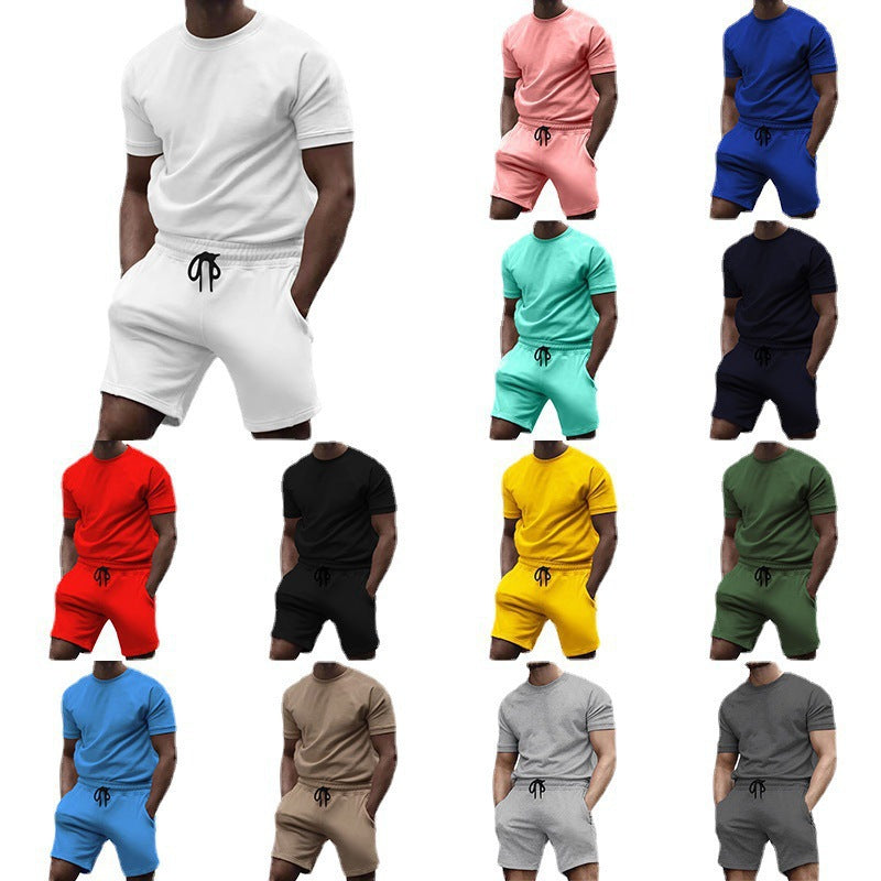 Ensemble Homme T-Shirt + Short – Sport Décontracté Été