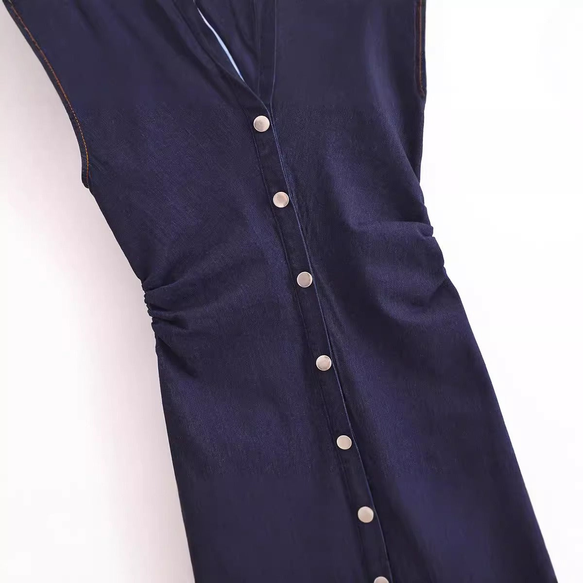 Robe Longue en Jean avec Boutons – Élégance Casual