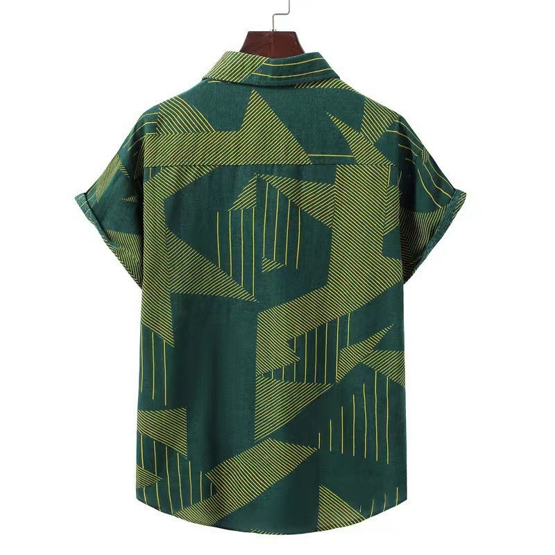 Chemise homme imprimée ethnique – Style oversize & tendance été