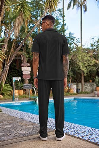 Ensemble Homme 2 Pièces – Chemise Oversize & Pantalon Plissé – Look Tendance Décontracté