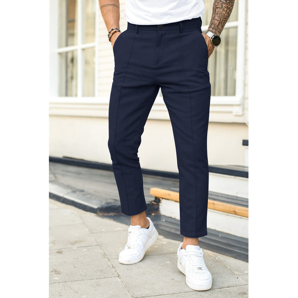 Pantalon Slim Élégant Homme – Coupe 7/8 Moderne