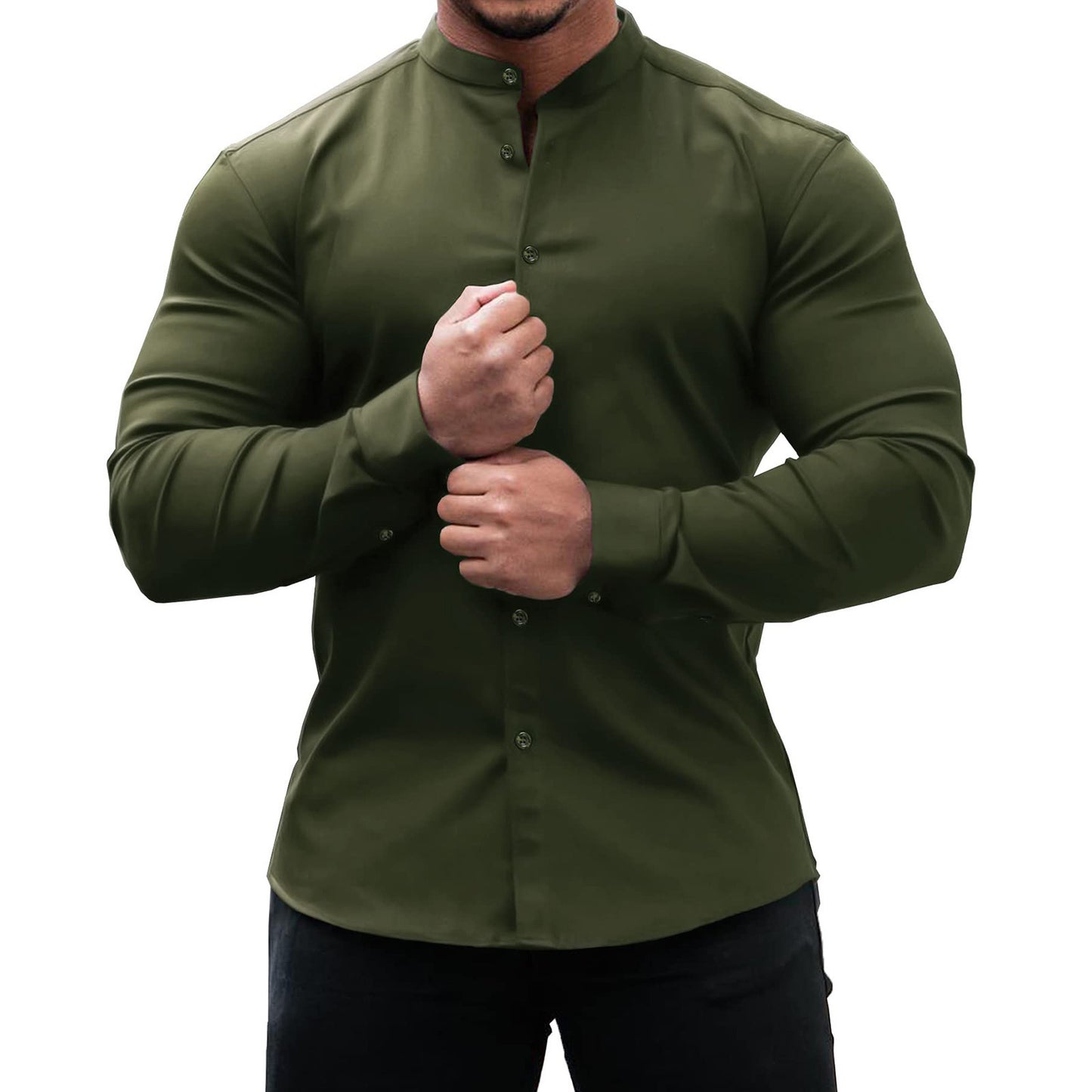 CHEMISE HOMME COL MANDARIN – STYLE ÉLÉGANT ET MODERNE