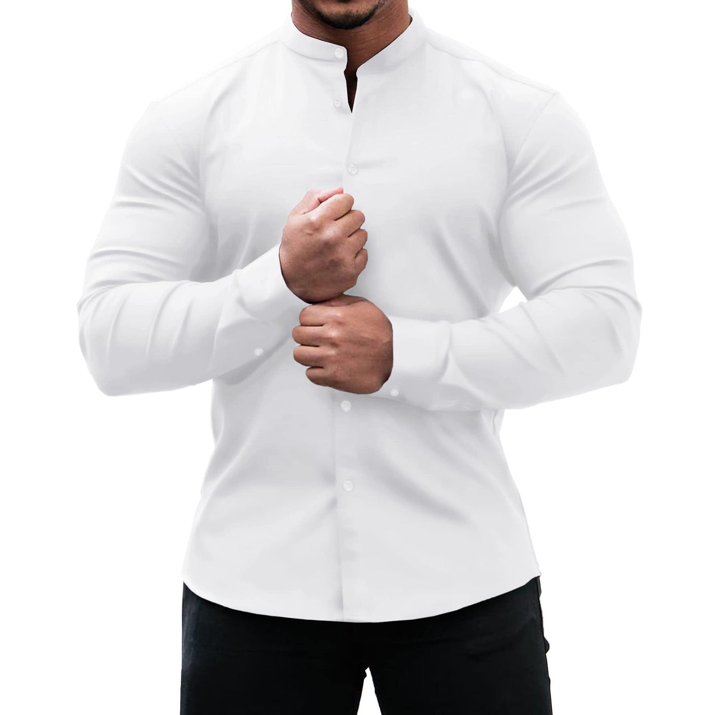 CHEMISE HOMME COL MANDARIN – STYLE ÉLÉGANT ET MODERNE