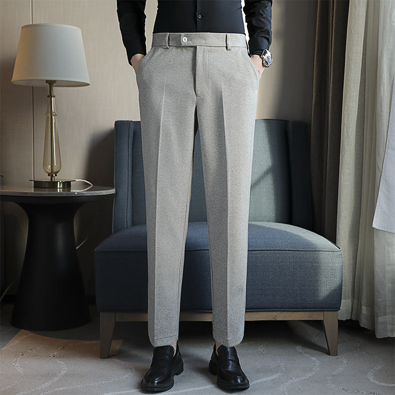 Pantalon Décontracté Homme Chic – Taille Élastique, Coupe Ajustée | Look Tendance Minimaliste