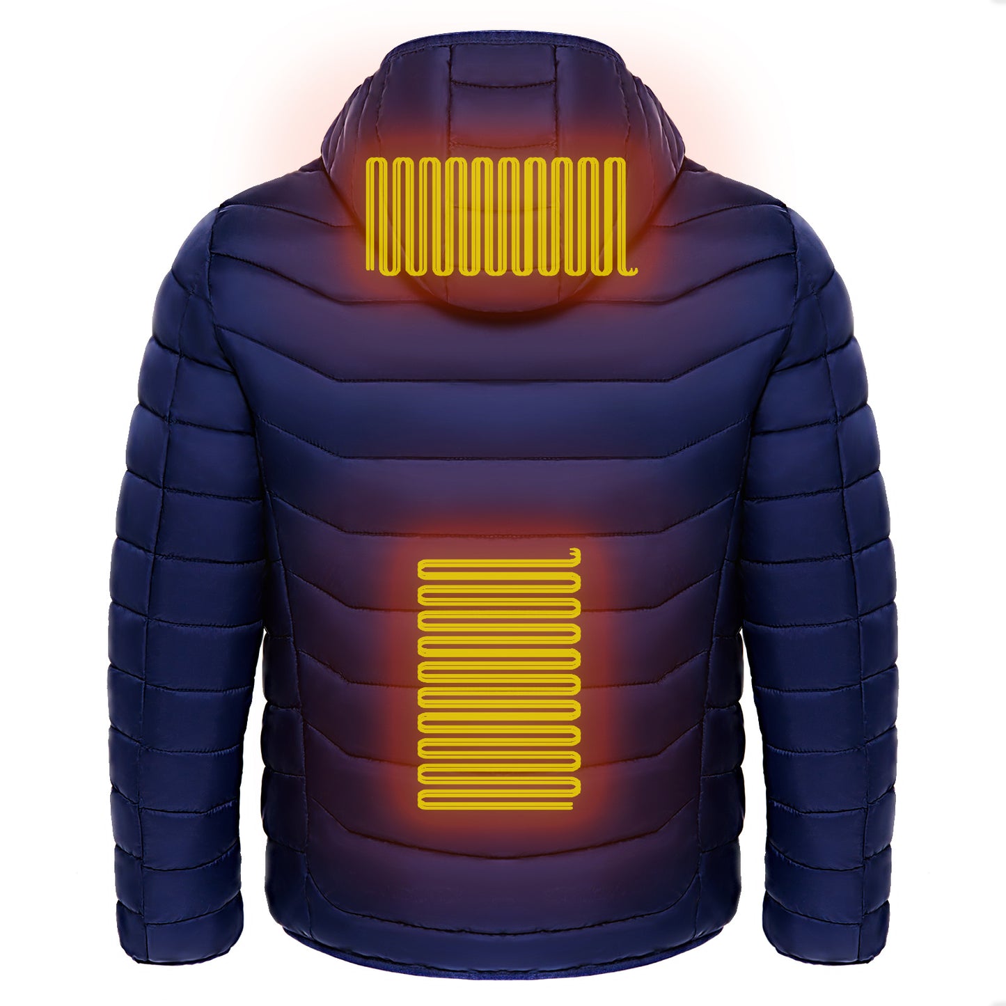 Veste chauffante électrique unisexe – Doudoune chauffée USB avec zones de chaleur, hiver & outdoor
