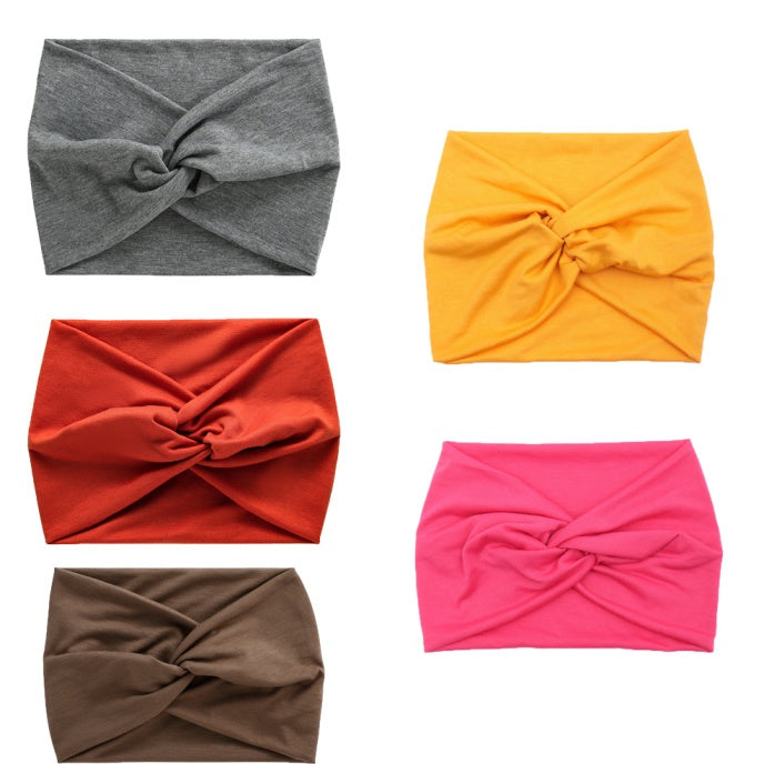 Lot de 5 Bandeaux Élastiques pour Cheveux – Look Sporty & Chic, Yoga, Fitness, Casual