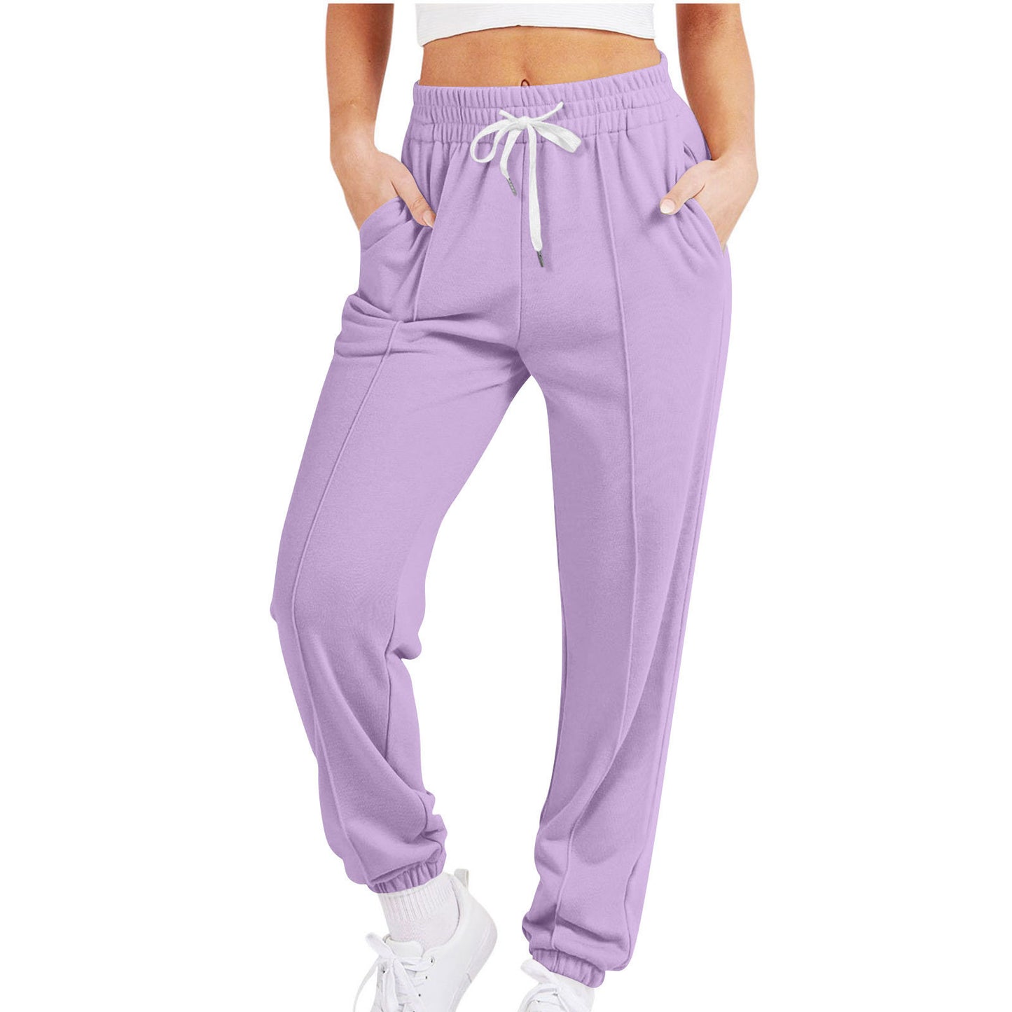 Pantalon Jogger Femme – Taille Élastique & Cordon | Pantalon de Sport Décontracté Streetwear