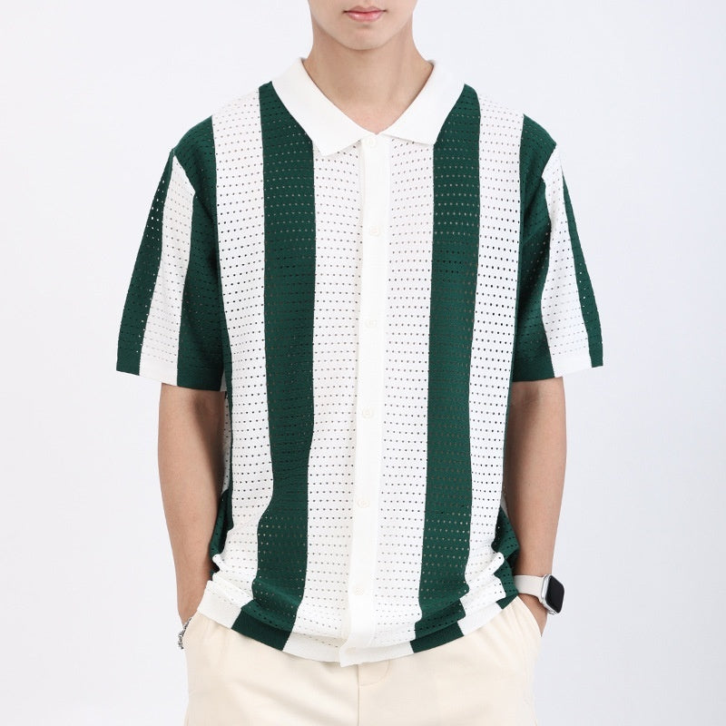 Chemise à Rayures Homme - Élégance Moderne