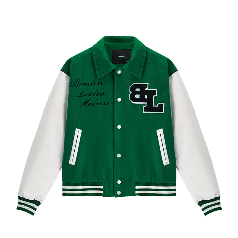 Veste Baseball Varsity Brodée – Style Américain Haut de Gamme