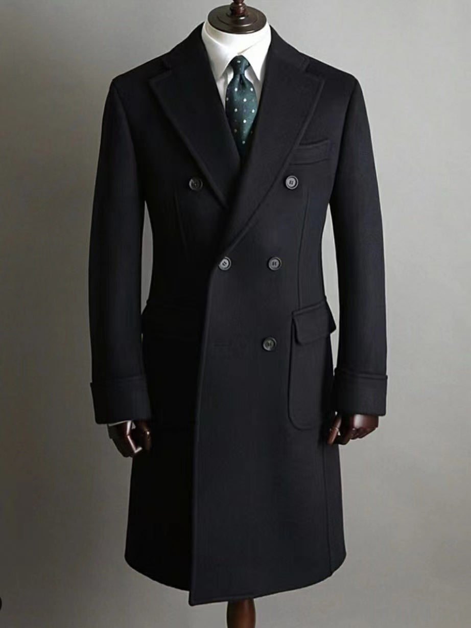Manteau italien Navy – Élégance virile, puissance assumée