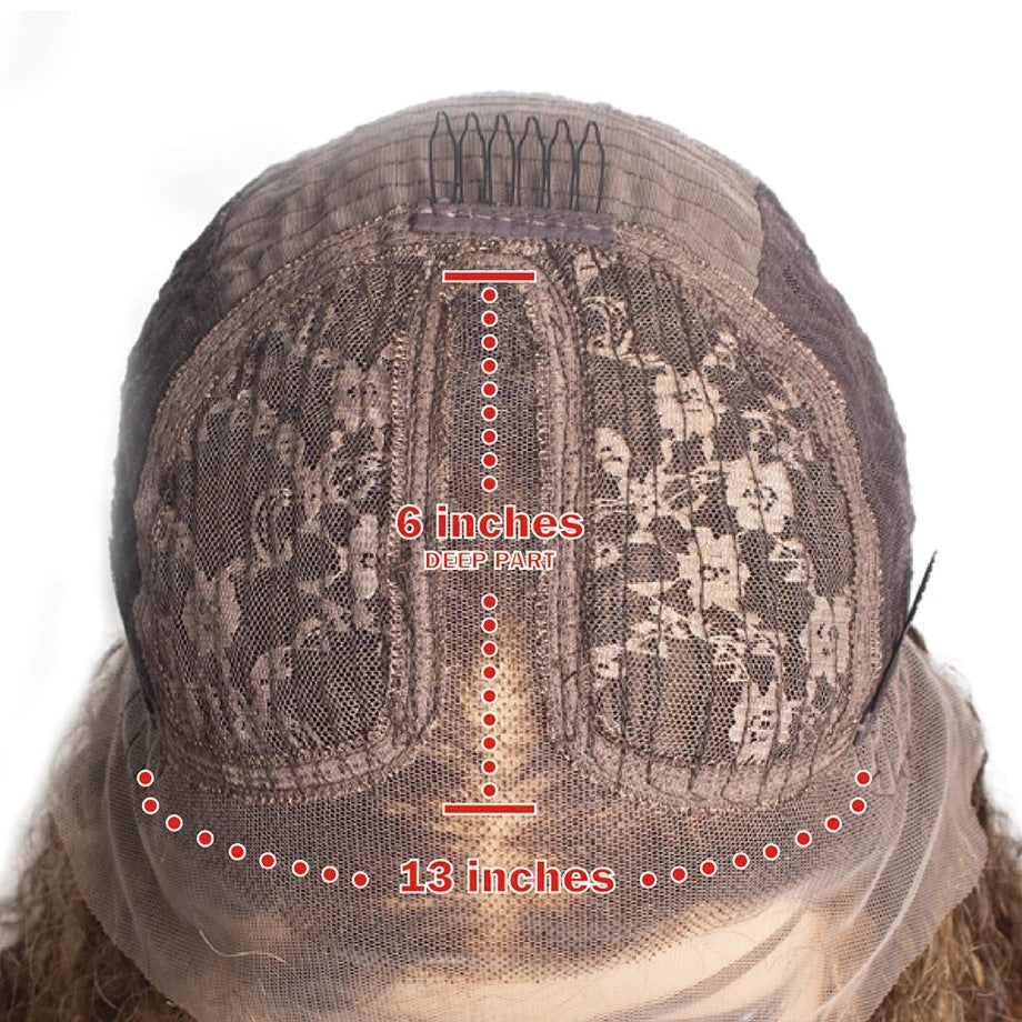 Perruque Lace Front Deep Wave – Cheveux Humains 100 % Naturels