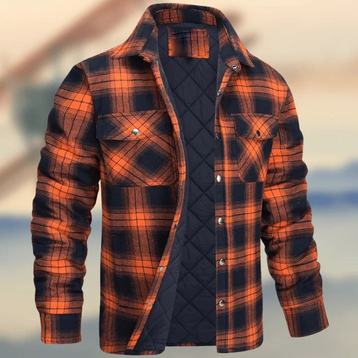 Chemise-Veste Épaisse à Carreaux pour Homme – Style Streetwear Hiver