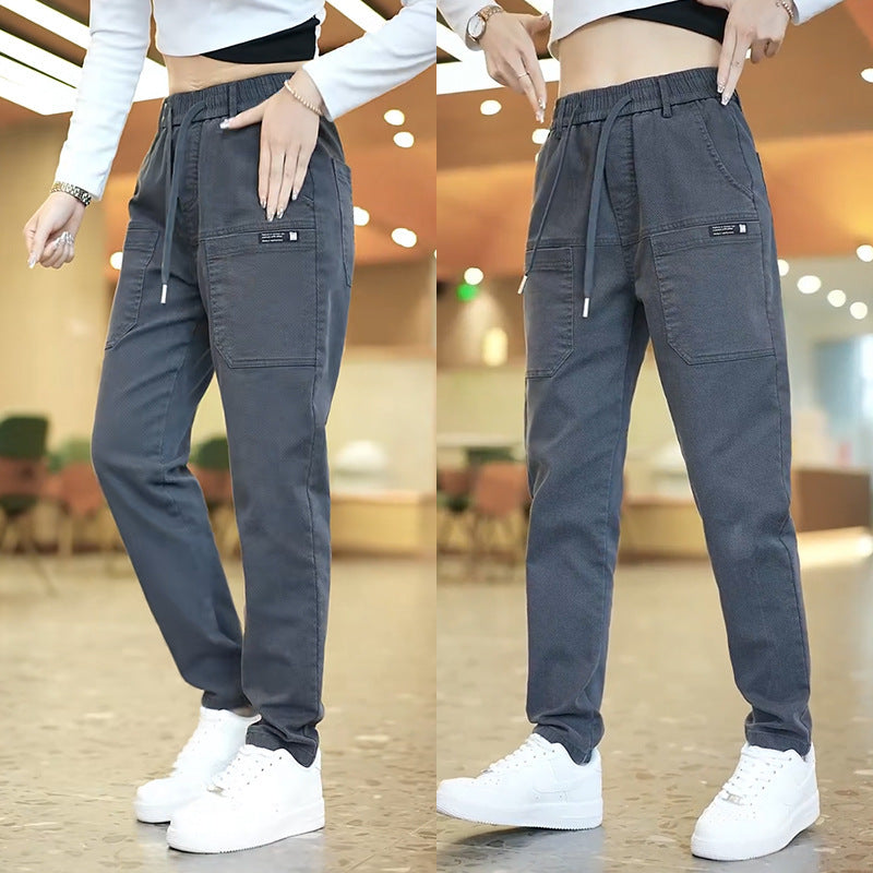 Pantalon Cargo Chic & Confort – Taille Haute, Look Urbain Décontracté Sports Fashion