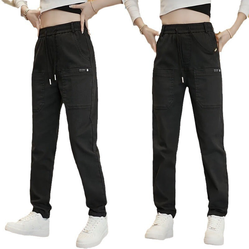 Pantalon Cargo Chic & Confort – Taille Haute, Look Urbain Décontracté Sports Fashion