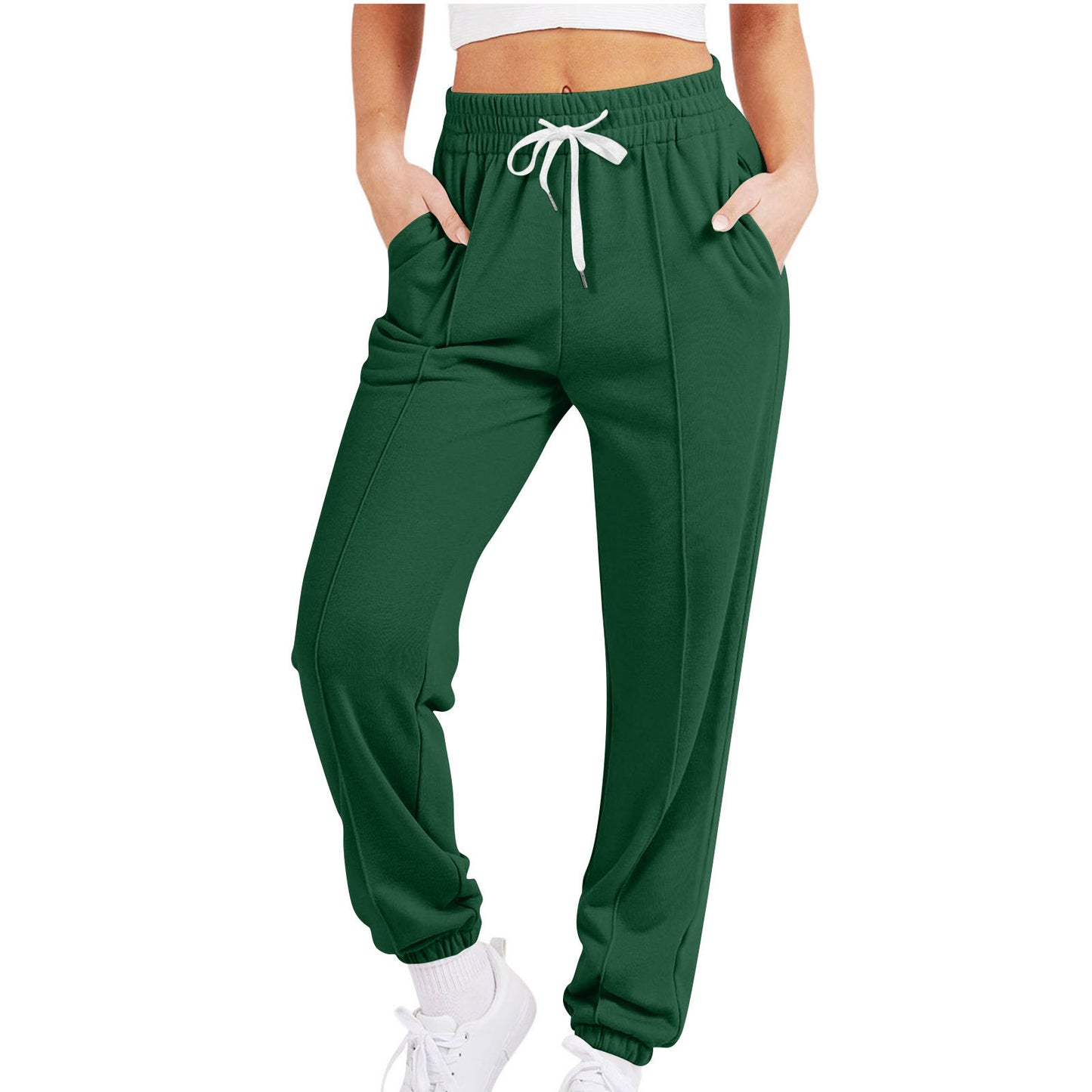 Pantalon Jogger Femme – Taille Élastique & Cordon | Pantalon de Sport Décontracté Streetwear
