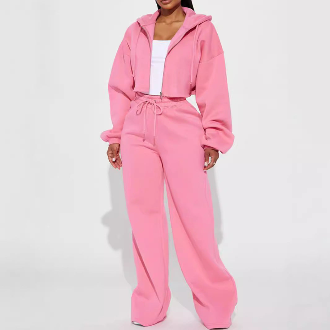 Ensemble Streetwear Chic – Crop Top & Pantalon Large