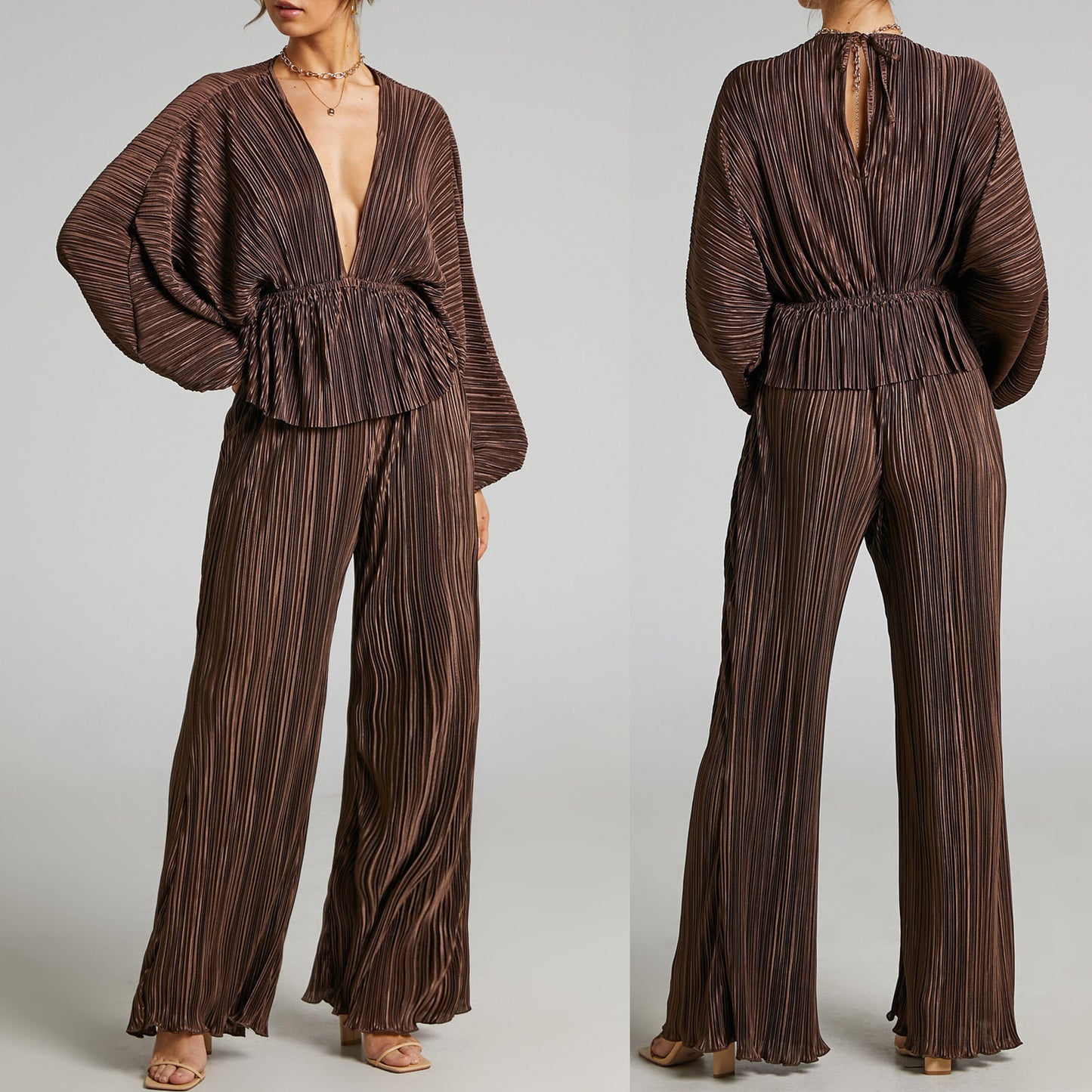 Ensemble Plissé Femme 2 Pièces – Chic & Confort