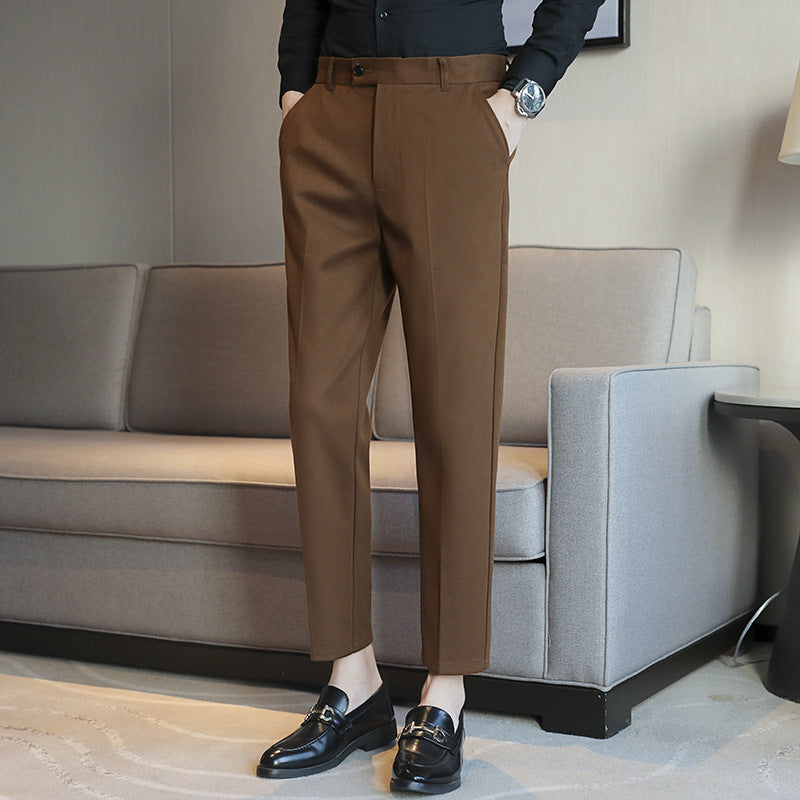 Pantalon Décontracté Homme Chic – Taille Élastique, Coupe Ajustée | Look Tendance Minimaliste