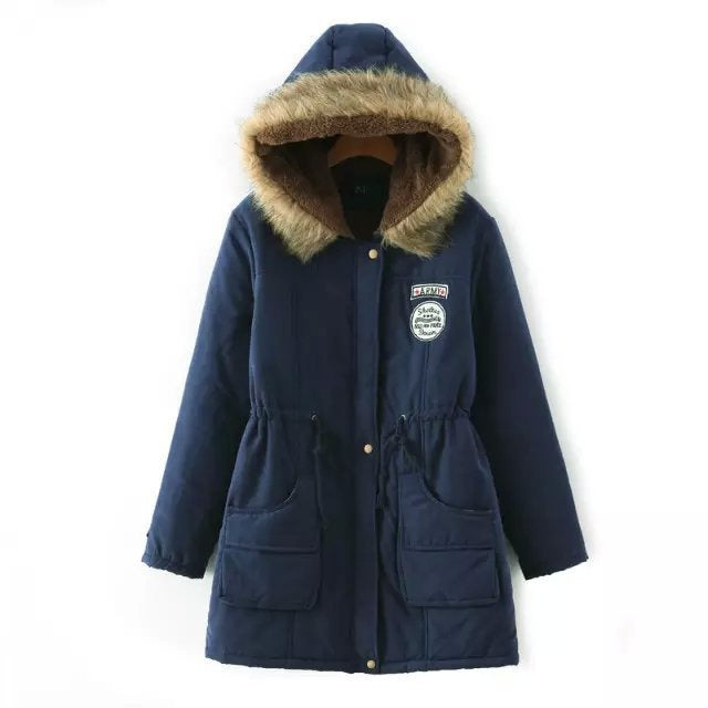 Parka d’Hiver Femme Doublée Polaire | Capuche Fourrure Chaude et Élégante – Disponible en Plusieurs Couleurs