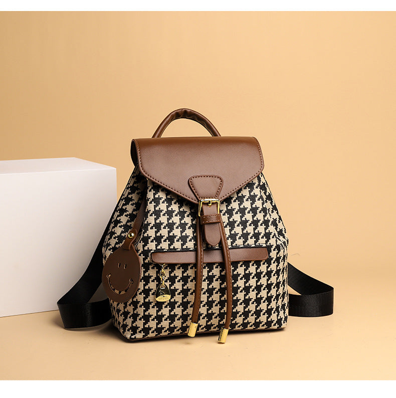Sac à Dos Femme Élégant – Style Tressé Cuir PU – Multi-Compartiments