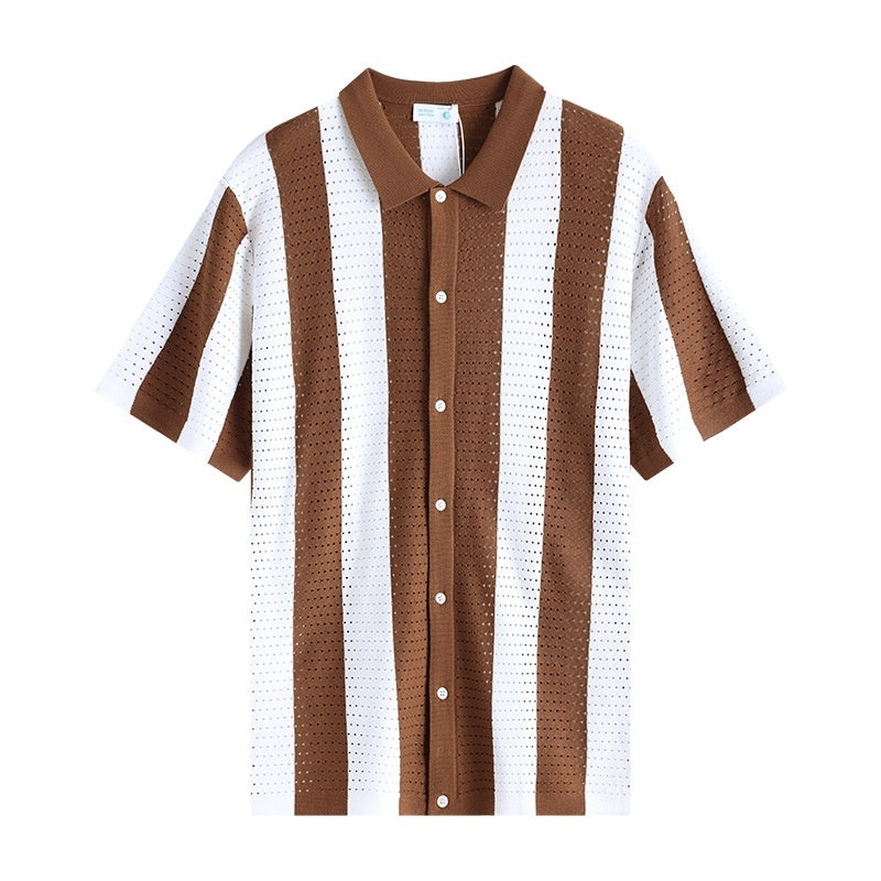 Chemise à Rayures Homme - Élégance Moderne