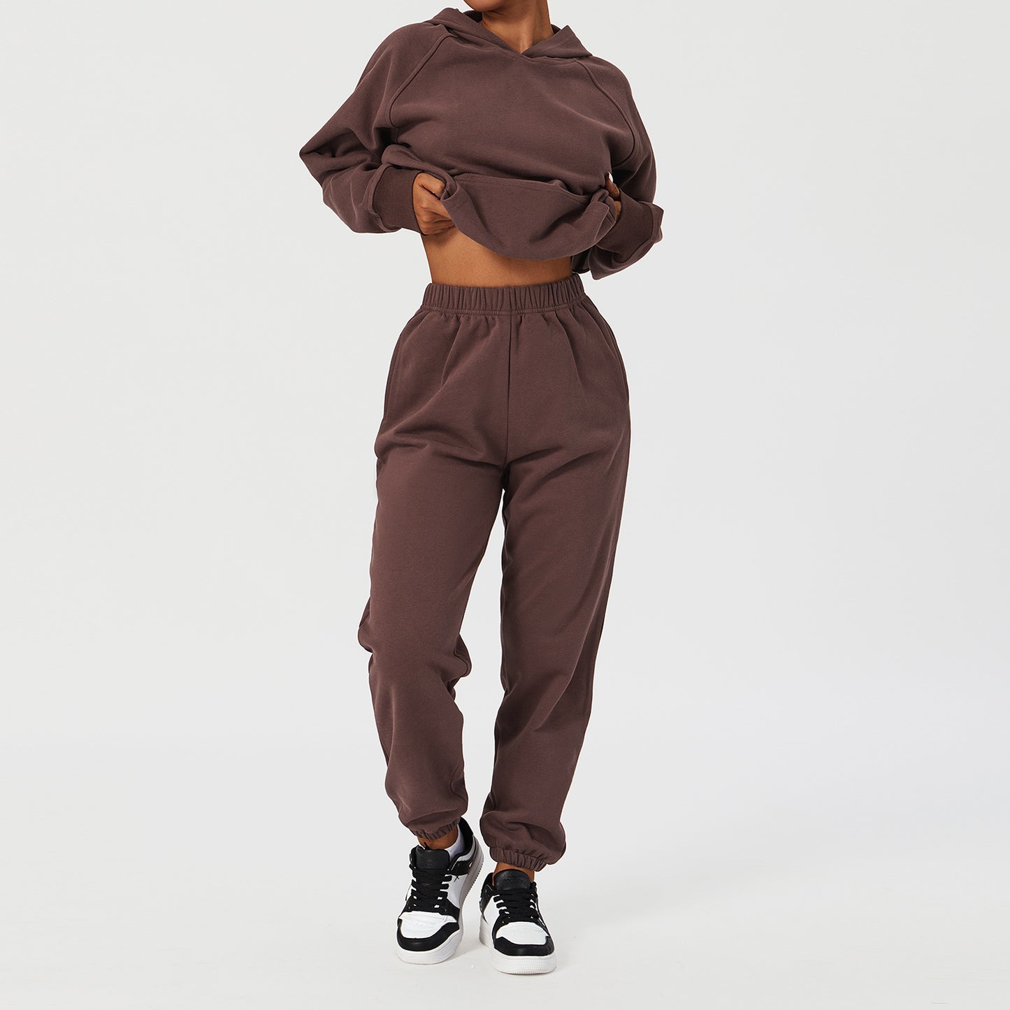 Ensemble Jogging Premium Femme – Hoodie Oversize + Pantalon Doublé Polaire