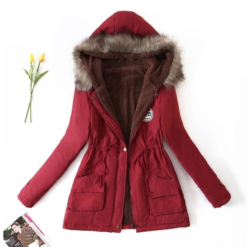 Parka d’Hiver Femme Doublée Polaire | Capuche Fourrure Chaude et Élégante – Disponible en Plusieurs Couleurs
