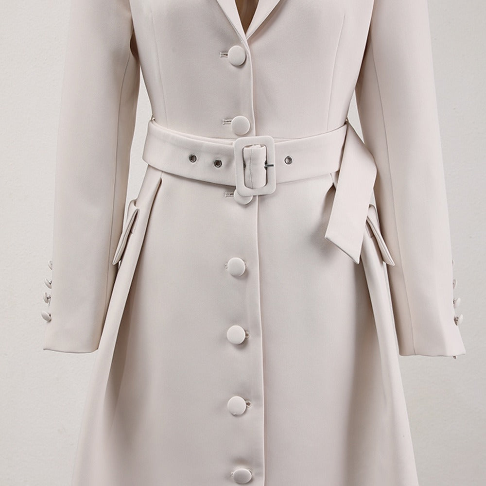 Robe Blazer Élégante avec Ceinture – Style Luxe & Moderne