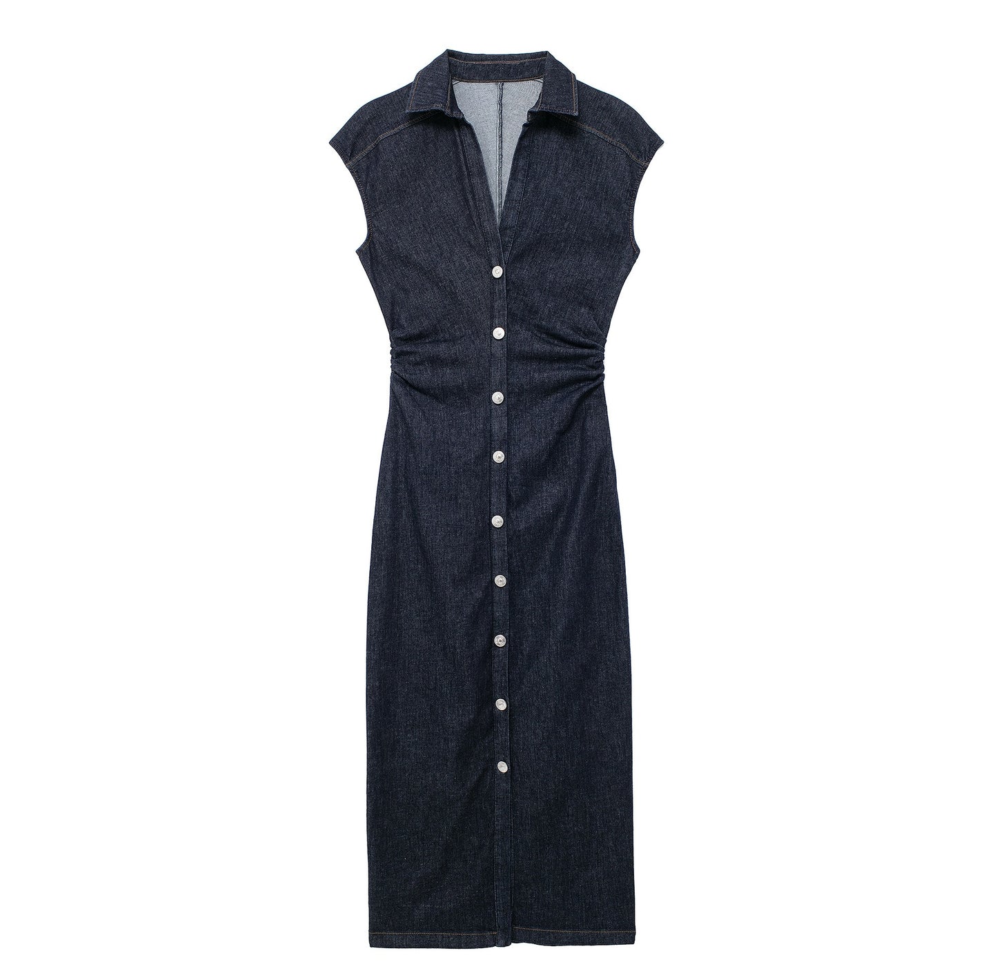 Robe Longue en Jean avec Boutons – Élégance Casual