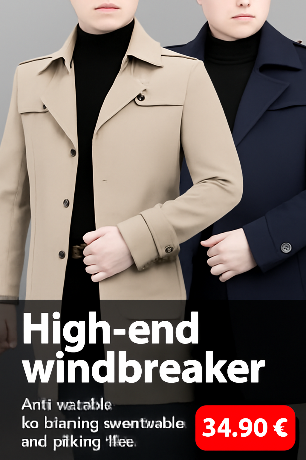 Manteau coupe-vent homme – Élégance sans effort