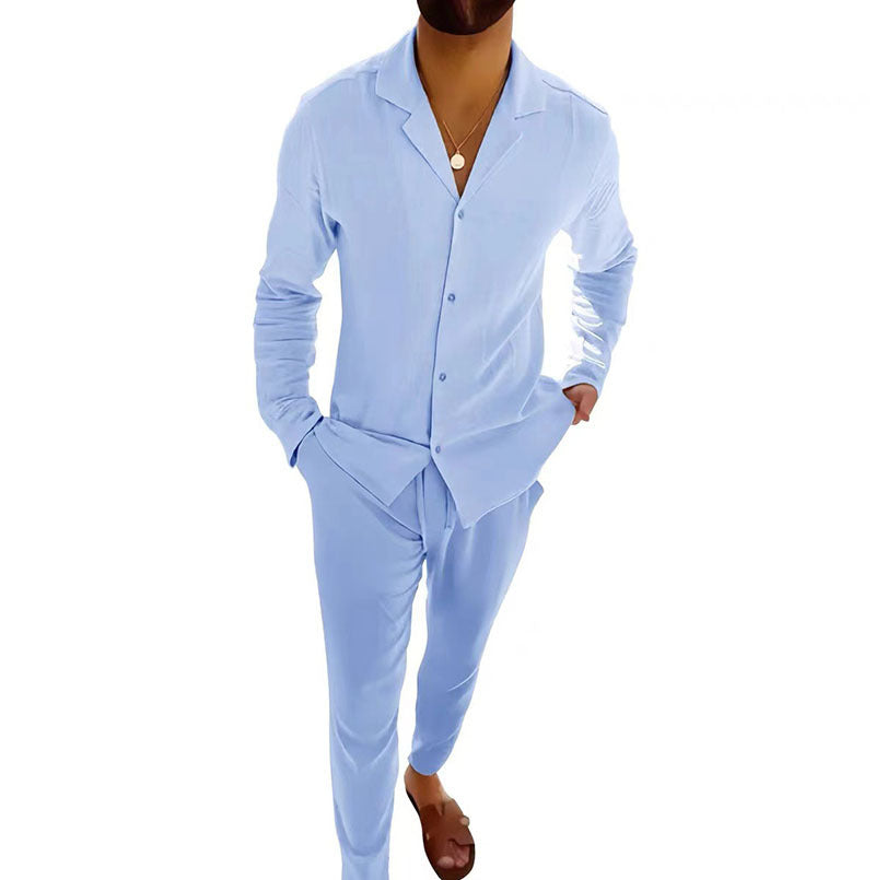 Ensemble Homme "Sable & Style" – Chemise + Short texture chic